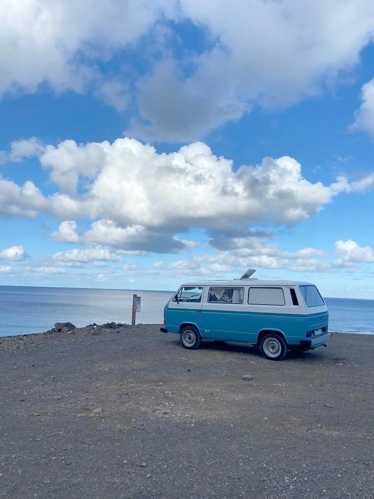 Skye camper by the beach in Fuerteventura